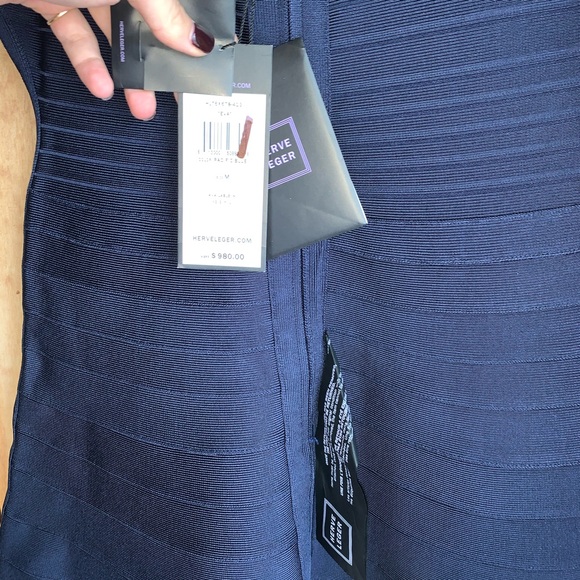 Herve Leger Pacific Blue Eva Dress NWT - Picture 4 of 5